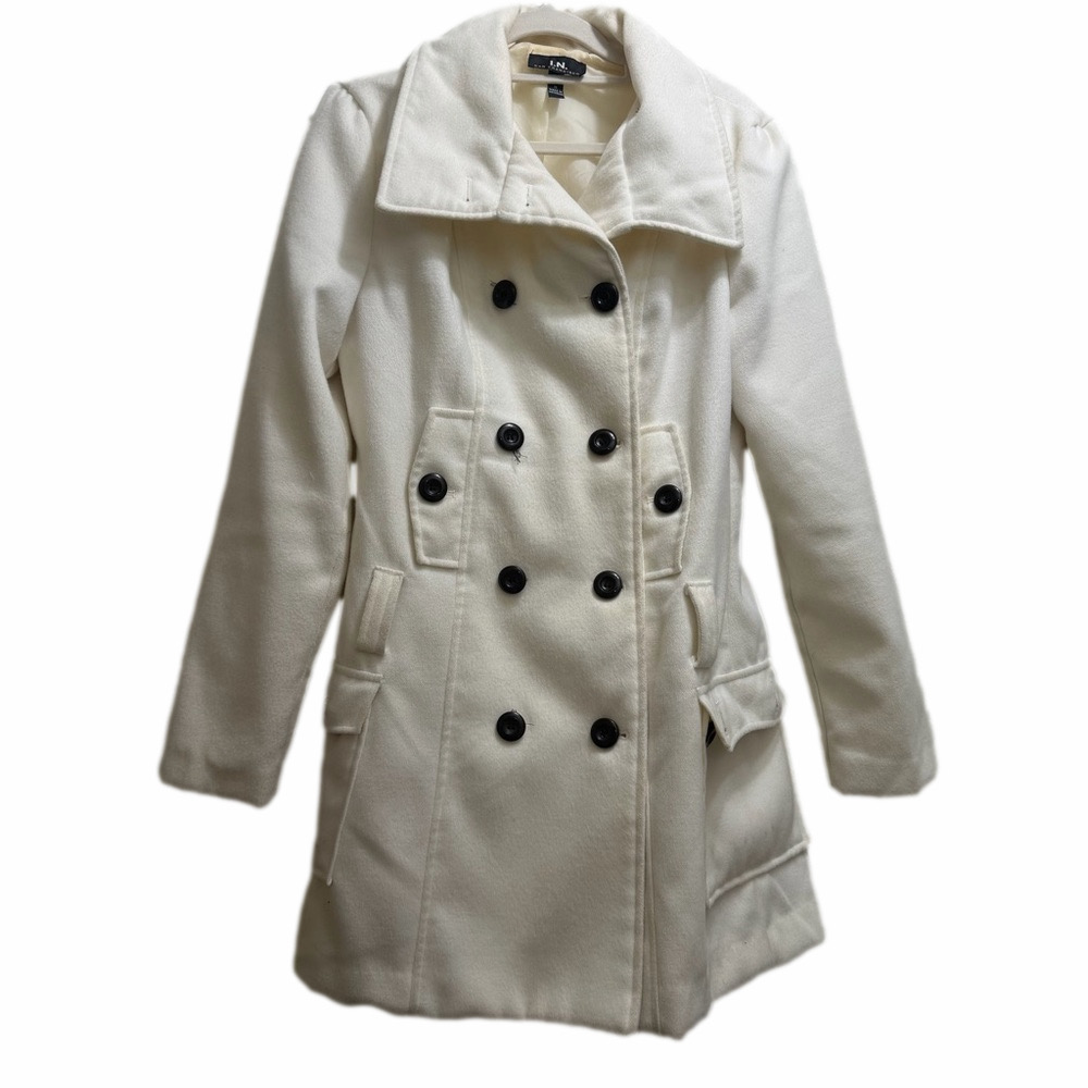 I.N. San Francisco Women’s Pea Coat in White Size Medium